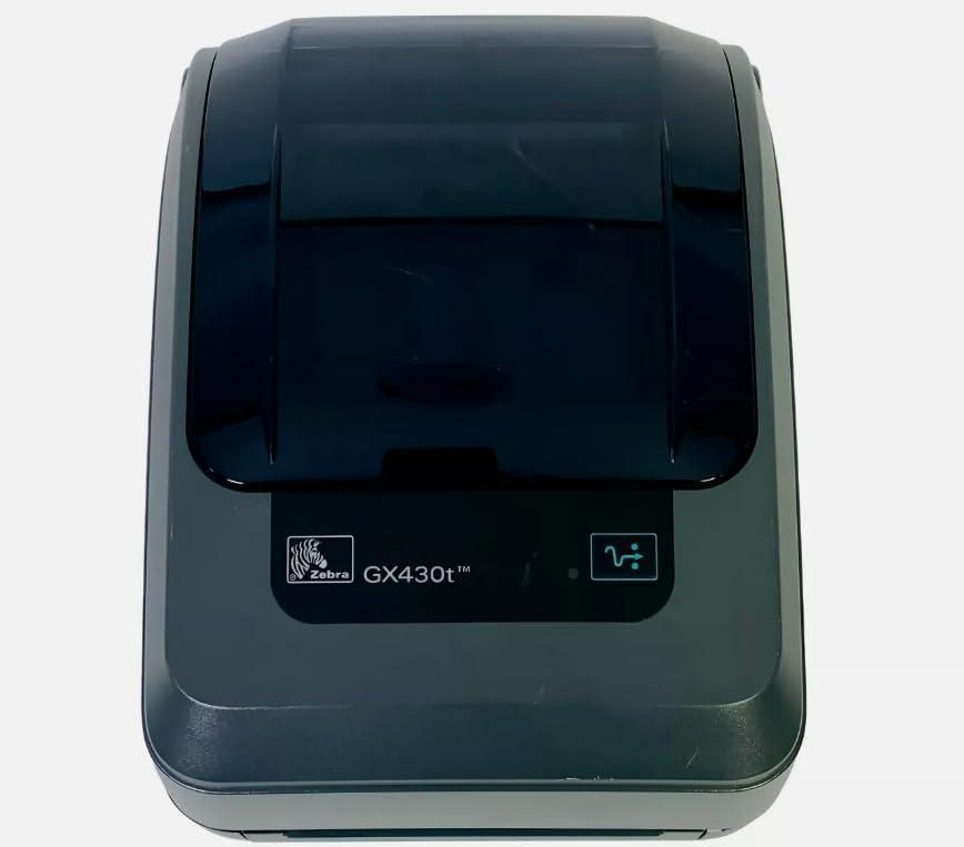 Zebra GX430T Thermal Transfer Barcode Label Printer 300 dpi USB Ethernet Serial GX43-102420-000, Bundle with AC Adapter USB and Ethernet Cables