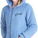 Disney Stitch Sherpa Hoodie for Girls, Zip Up Fleece Fluffy Hoodie for Kids Teens Size 7/ 8 year