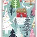 Aesthetic Christmas Village Trees and House Case for iPhone 11, Winter Silvan Snow Ground with Fox Cover for Girls Boys Women Men, Trendy TPU Bumper Cover Case for iPhone 11