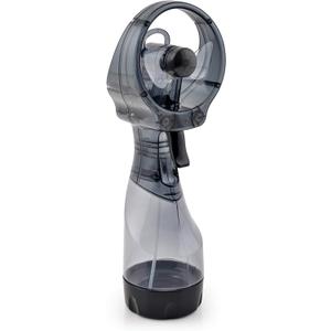 O2COOL Deluxe Handheld Battery Powered Water Misting Fan (Grey) (Single)