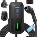GRECELL Level 2 EV Charger, 32A/7.4KW Electric Vehicle Portable Charger with 25FT Cable, ETL Certified Level 2 Car Charger for All SAE J1772, 240V NEMA 14-50 Adjustable Current for Home & Travel