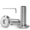 VGBUY M6-1.0 x 18 mm 70Pcs Flat Head Hex Socket Cap Screws Bolts,304 Stainless Steel 18-8,Full Thread,Hex Spanner Included(VG30105)