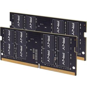 PNY Performance 64GB (2x32GB) DDR4 DRAM 3200MHz (PC4-25600) CL22 1.2V Dual Rank Notebook/Laptop (SODIMM) Computer Memory Kit  MN64GK2D43200-TB