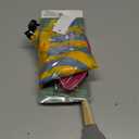 Red inflatable kneeling cushion / garden kneeler

Wooden-handled hand rake (with metal tines)

Pruning shears (in packaging)

Yellow and blue striped cushion/pillow

Star-shaped tray/scoop with rainbow design