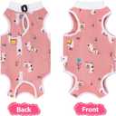 2 PCS Cat Recovery Suit Female Cat Onesie for Cats After Surgery Spay Abdominal Wounds, Kitten Surgery Recovery Suit Female Breathable E-Collar Alternative Kitten Onesie Anti Licking, Medium