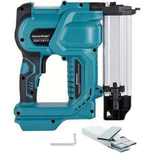 18 Gauge Cordless Brad Nailer Compatible with Makita 18V Battery, 2 in 1 Electric Nail/Stapler Gun Drives 2 Inches Nailer for Upholstery and Woodworking,Tool Only Blue