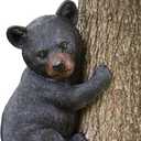 Bits and Pieces  Bear Cub Tree Hugger - Yard Decorations - Adorable Tree Sculpture - Outdoor Decoration - Garden Peeker Yard Art - 13-3/4" x 8"