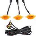 1 Pack 3 Pcs Front Led Grille Light, Amber Front Grille Lamps with Wiring Harness, Compatible with 2004-2019 Ford F150, Lamps Accessories