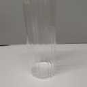 6 Pcs 10 Inch Tall Glass Ribbed Cylinder Vases Clear Floating Candle Flower Vase in Bulk, Hurricane Candle Holder for Wedding Housewarming Gift Table Centerpieces
