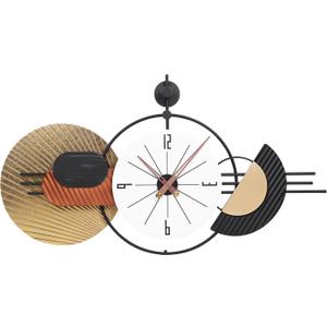 34x19 Inch Modern Large Wall Clock, Battery Operated Silent Non-Ticking Decorative Clocks for Home, Living Room, Kitchen, Bedroom, Office - Ideal Gift for Home Decor Lovers