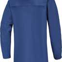 NORDIC OUTLAND Rain Jacket Men,Waterproof Breathable Long Raincoat with Hood Mesh Lining,Windbreaker for outdoor activities (Blue, M)