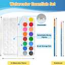 Watercolor Workbooks Coloring Book, Beginner Friendly Painting Kit, Detailed Steps, Creative Exploration Watercolor Book with Paint Set for Adults Teens (Bear Cake, With paint)