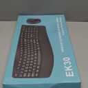 Wireless Keyboard and Mouse Combo,2.4G Full Size Wave Keys Ergonomic Keyboard with Wrist Rest for Natural Typing, 3 DPI Adjustable Ergonomic Silent Mouse for Computer/Laptop/Windows/Mac (Black)