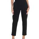 HDE Women's Pull On Pintuck Pants Casual Travel Dressy Sweatpants with Pockets Black - S