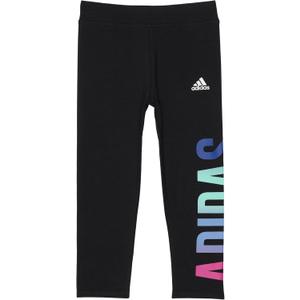 adidas Girls' Logo 7/8 Cotton Tights (XL, Black)