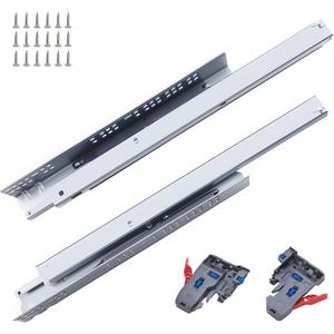 Undermount Drawer Slides 20 inch Full Extension with 3D Adjustment Clips, Soft Close Drawer Slides Undermount and Heavy Duty - 6 Pairs