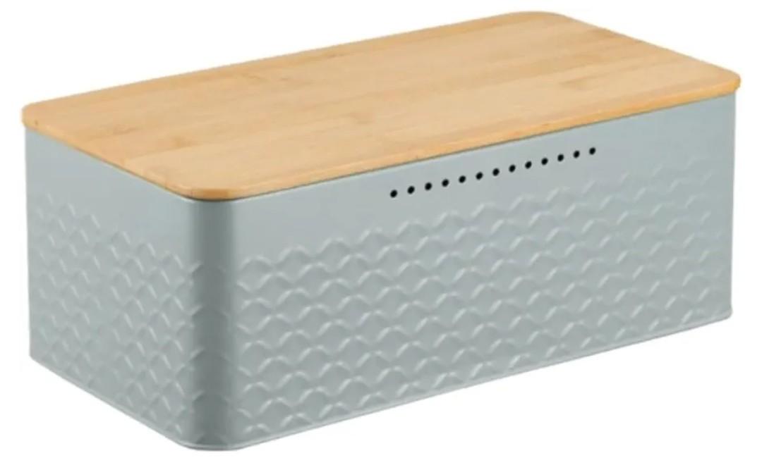 XDMINGY Food Storage Box Bread Bin Storage Box with Bamboo Lid Container for Kitchen Countertop Organizer Kitchen Organization(G)