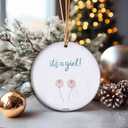 It's a Girl - 2025 Pregnancy Announcement Christmas Ornament, Bump's First Christmas, for Expecting Grandma (T5)