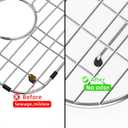 Sink Protector Grid 26-1/16" x 14-1/16", Centered Drain with Corner Radius 3-1/2" for Kitchen Sink Centered Drain with Corner Radius, 304 Stainless Steel Material