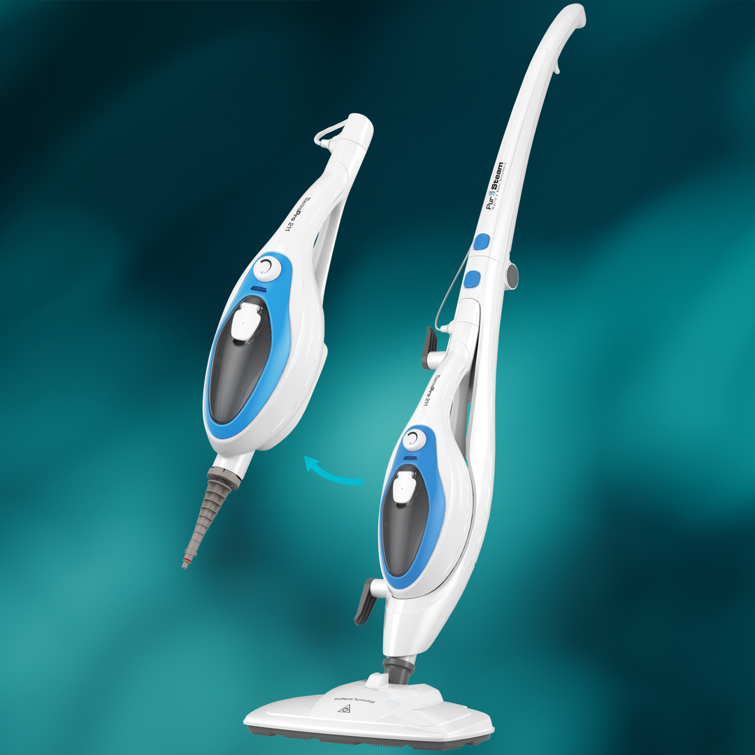 PurSteam 10-in-1 Steam Mop, Floor Steamer with Detachable Handheld Steam Cleaner for Tile, Hardwood Floors