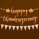 KatchOn, Happy Thanksgiving Banner with LED Light - 10 Feet, No DIY | Lighted Thanksgiving Decorations Indoor, Outdoor, Fall Maple Leaf Garland for Harvest Decorations | Turkey Decor, Wall Decoration (Orange & White)