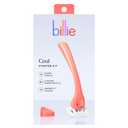 Billie Womens Razor Kit, 1 Handle + 2 Blade Refills + Magnetic Holder, Coral