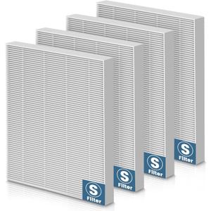 4 Pack C545 Replacement Filter S Compatible with Winix C545 Air Purifier, H13 True Filter S Only, Part number 1712-0096-00 and 2522-0058-00