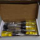 HURRICANE 4 Piece Wood Chisel Set for Woodworking. CR-V Steel Beveled Edge Blades with Safety Caps. Durable PVC High Impact Handle, for Precision Carving & DIY Projects (1/4", 1/2", 3/4", 1") (Regular Size Grip)