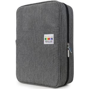 YOUSHARES Big Capacity Colored Pencil Case - 300 Slots large Pen Case Organizer with Multilayer Holder for Prismacolor Colored Pencils & Gel Pen (Grey)