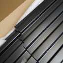 Art3d 2 Wood Slat Acoustic Panels for Wall and Ceiling - 3D Fluted Sound Absorbing Panel with Wood Finish - Matte Black