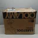 COLAMY Bar Stools Set of 2, Modern Swivel Bar Chairs, Adjustable Upholstered Barstools Counter Height with Full Backrest for Bar, Dining Room, Kitchen Island, Beige