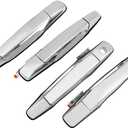4Pcs Exterior Chrome Door Handle Front Rear Driver & Passenger Side | for 2007-2014 Chevy Silverado Suburban Tahoe Avalanche, GMC Sierra Yukon, Cadillac Escalade | Replaces# 22738721, 22738722