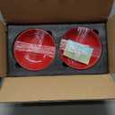 vicrays Ceramic Salad Bowls Set for Kitchen, Serving - 32 Ounce Soup Bowls, Pasta Bowls, Chip Resistant, Dishwasher Microwave Safe, Large, Fluted, Stoneware, Set of 6 (Cherry Red)