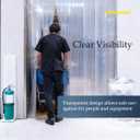 Plastic Strip Door Curtain Clear Flat PVC Curtain Bulk Roll, for Separating AC Spaces & Entry to Workshop, Barn, Warehouse, Shed & Garage (40 Ft * 7 in * 0.06 in Flat)