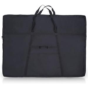 JJRING Extra Large Dacron Waterproof Light Weight Art Portfolio Tote Bag, 37'' x 49'' for 36'' x 48'' Black Carrying Storage Case For Poster, Sketching, and Drawing