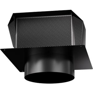 [Upgrade Airflow] Hon&Guan Removable Roof Vent Cover, 6 Inch Roof Vents for Houses, 6'' Exhaust Vent Wall Vent for Ventilation System-with Damper and Two New Small Vents,Galvanized Steel