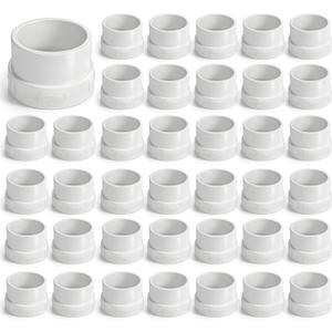 SUPPLYGIANT (50 Pack) 2 Inch PVC DWV Cleanout Adapter with C.O. Plug Slip x Female Pipe Thread (FPT) Fitting for Drain, Waste & Vent Systems, White