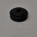 1 PC SHLPDFM Crankshaft Pulley Black Steel Double-Groove LWP Long Water Pump Compatible with Small Block Chevy SBC 262 265 267 283 302 305 307 327 350 400