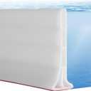 4'' High Shower Threshold Water Dam, 39" Long Collapsible Shower Water Splash Guard, Self-adhesive Shower Barrier