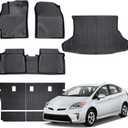 Floor Mats & Cargo Liner Compatible with Toyota Prius 2010 2011,All Weather Protection TPE, Anti-Slip Floor Mats & Trunk Mat Compatible with Toyota Prius 2010 2011 Accessories