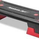 Reebok Fitness Multipurpose Adjustable Aerobic and Strength Training Workout Step Platform for HIIT, Cardio, and General Sessions (Red)