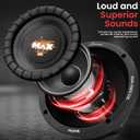 Pyle Lanzar 6.5 Car Subwoofer Speaker - Black Non-Pressed Paper Cone, Aluminum Voice Coil, 4 Ohm Impedance, 600 Watt Power and Foam Edge Suspension for Vehicle Audio Stereo Sound System - MAXP64