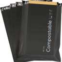 10x13 inch Biodegradable Shipping Bags, 50 Count Compostable Poly Mailers with Eco Friendly Packaging Envelopes Supplies Mailing Bags (Black)