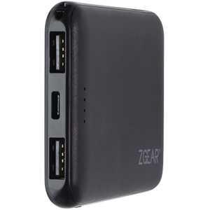 ZGear 5000 mAh Slim Dual Charging Port Power Bank - Black