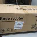 Knee Scooter Foldable Knee Scooter for Adults for Foot Surgery with Bag Steerable Knee Walker with Adjustable Footrest Knee Walker for Ankle Foot Recovery Crutch Alternative Grey