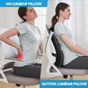 Almohada de apoyo lumbar para silla de oficina, almohada de apoyo para automvil, computadora, silla de juegos, cojn reclinable de espuma viscoelstica para aliviar el dolor de espalda, mejorar la postura, cubierta de malla, doble correa ajustable