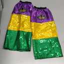 Habbiful Mardi Gras Leg Warmers for Women Men Mardi Gras Leg Covers Purple Carnival Boots for Fleur de Lis Festival Party Costume Accessories (C)