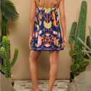 Floerns Women's Tropical Sleeveless Cami Dress Loose Holiday A Line Mini Dresses (M)