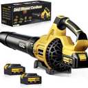 GEVEELIFE Leaf Blower Cordless, 650CFM & 3 Speed Levels, Electric Cordless Leaf Blower with 2 * 5.0Ah Battery Powered, Blowers for Lawn Care, Yard, Blowing Leaves, Dust, Snow