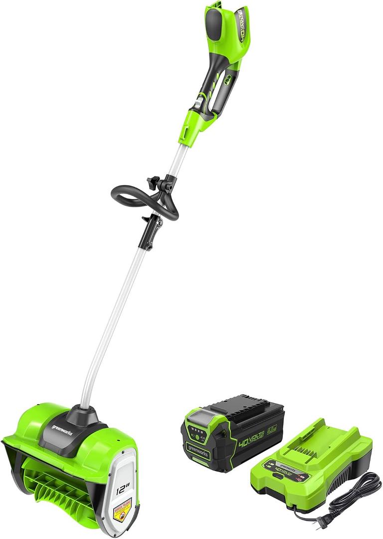 Greenworks 40V (75+ Compatible Tools) 12 Cordless Snow Shovel, 4.0Ah Battery and Charger Included
